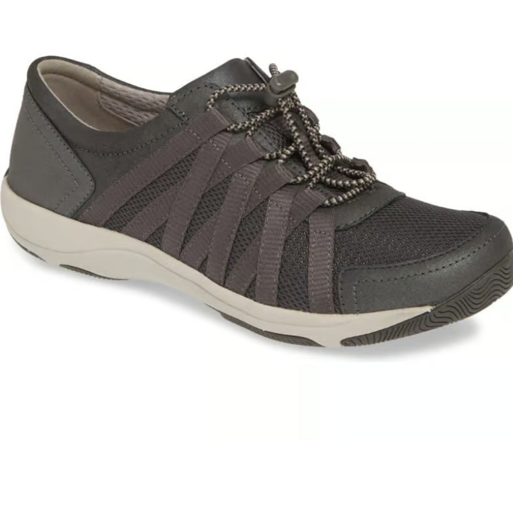 Dansko Honor leather suede gray slip on walking sneakers shoes sz 6.5